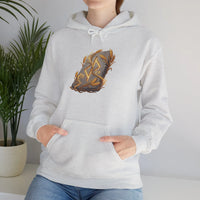 Jera Rune Harvest Wheel Hoodie - Soft Cotton Blend Pullover Hoodie - Unisex White