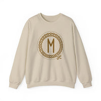 Ehwaz Divine Twins Rune Sweatshirt - Heavy Blend Fleece Crewneck - Unisex White