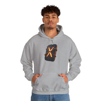 Gebo Rune Symbol Hoodie - Cozy Cotton Blend Fleece Pullover - Unisex White
