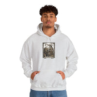 Strength Tarot Card Graphic Hoodie - Heavy Blend Fleece Pullover - Unisex White
