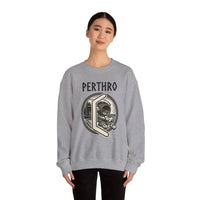 Perthro Rune Lot Cup Graphic Sweatshirt - Heavy Blend Fleece Crewneck - Unisex White