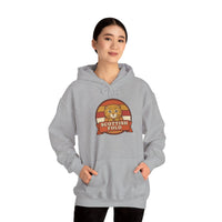 Scottish Fold Retro Sunset Hoodie - Heavy Blend Cotton-Poly Pullover - Unisex White