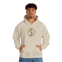 Sowulo Sun Rune Guidance Hoodie - Heavy Blend Cotton Blend Pullover - Unisex White