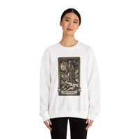 The Hermit Tarot Card Sweatshirt - Heavy Blend Crewneck Fleece - Unisex Off White
