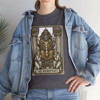 Hierophant Tarot Card Graphic T-Shirt - Heavy Cotton Classic Fit Tee - Unisex White