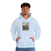 Strength Tarot Card Graphic Hoodie - Heavy Blend Fleece Pullover - Unisex White
