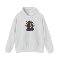 Sowulo Rune Sun Ray Hoodie - Heavy Blend Fleece Pullover - Unisex White