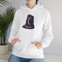 Perthro Rune Mystery Graphic Hoodie - Heavyweight Fleece Pullover - Unisex White