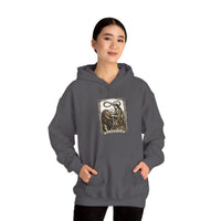 Strength Tarot Card Graphic Hoodie - Heavy Blend Fleece Pullover - Unisex White
