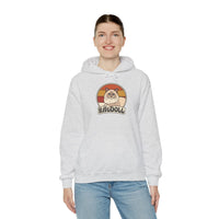 Ragdoll Cat Retro 70s Sunset Hoodie - Soft Blend Fleece Pullover Hoodie - Unisex White
