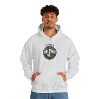 Eihwaz Yew World Tree Rune Hoodie - Soft Cotton Blend Pullover - Unisex White