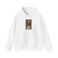 The Sun Tarot Card Hoodie - Heavy Blend Cotton-Poly Fleece Pullover - Unisex White