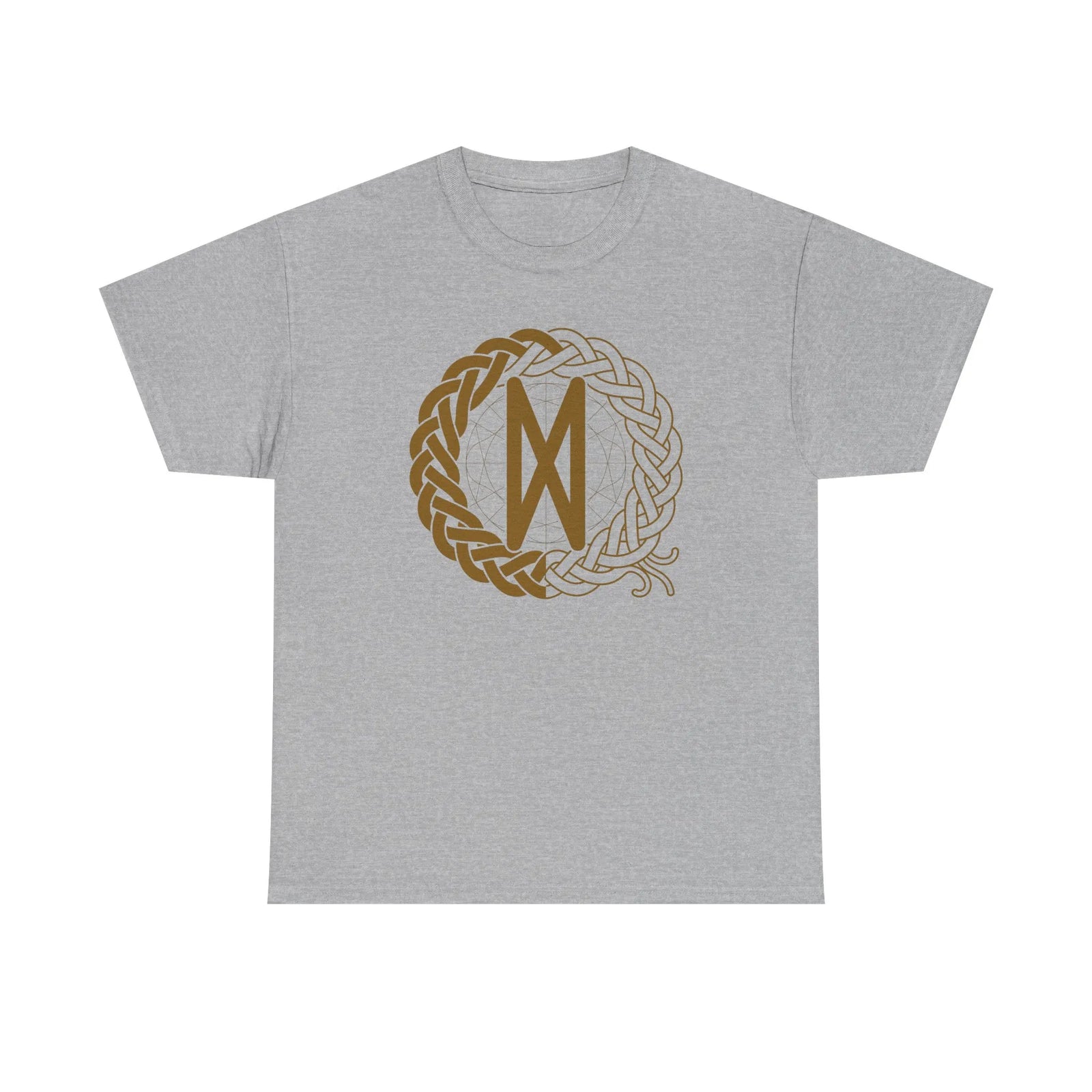 Norse Dagaz Rune Celtic Knot T-Shirt - Heavyweight Cotton Classic Fit Tee - Unisex White