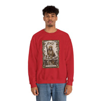The Magician Tarot Card Sweatshirt - Heavy Blend Fleece Crewneck Pullover - Unisex Warm White