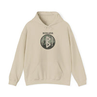 Berkana Earth Mother Rune Hoodie - Classic Fit Fleece Pullover - Unisex White