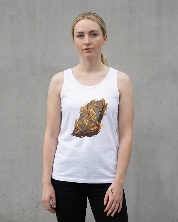 Jera Rune Wheat Graphic Tank Top - Soft Lightweight Retail Fit - Unisex Athletic Heather