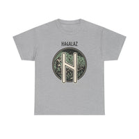 Hagalaz Rune Nordic Graphic T-Shirt - Heavy Cotton Classic Fit Tee - Unisex White