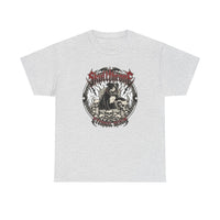 Skull Throne Heavy Metal Dog T-Shirt - Heavyweight Cotton Classic Tee - Unisex White