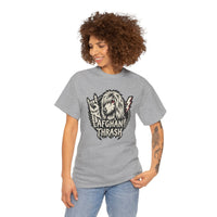 Headbanger Rocker Dogs Graphic T-Shirt - Heavy Cotton Classic Fit Tee - Unisex White