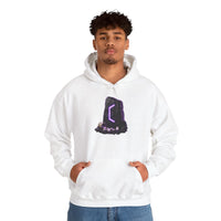 Perthro Rune Mystery Graphic Hoodie - Heavyweight Fleece Pullover - Unisex White