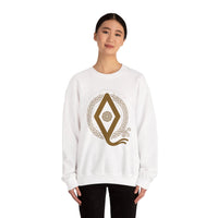 Ingwaz Rune Seed Potential Sweatshirt - Classic Fit Cotton-Poly Crewneck - Unisex White