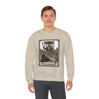The Chariot Tarot Card Sweatshirt - Heavy Blend Cotton-Poly Crewneck - Unisex White
