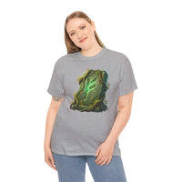 Fehu Rune Wealth Symbol T-Shirt - Heavy Cotton Classic Fit Tee - Unisex White