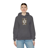The World Tarot Card Graphic Hoodie - Heavyweight Cotton Blend Pullover - Unisex White