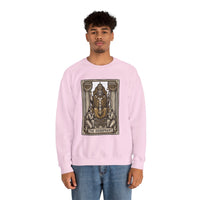 Hierophant Tarot Card Sweatshirt - Heavy Blend Crewneck Fleece - Unisex Ash