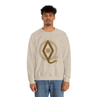Ingwaz Rune Seed Potential Sweatshirt - Classic Fit Cotton-Poly Crewneck - Unisex White