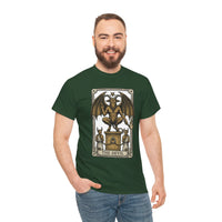 The Devil Tarot Card Graphic T-Shirt - Heavy Cotton Classic Fit Tee - Unisex White