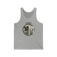 Ehwaz Rune Twin Horses Graphic Tank Top - Lightweight Ring-Spun Cotton Jersey - Unisex Athletic Heather