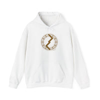 Jera Rune Harvest Symbol Hoodie - Soft Midweight Fleece Pullover - Unisex Off-White