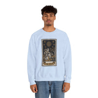 The Star Tarot Card Sweatshirt - 50/50 Cotton Polyester Crewneck - Unisex White