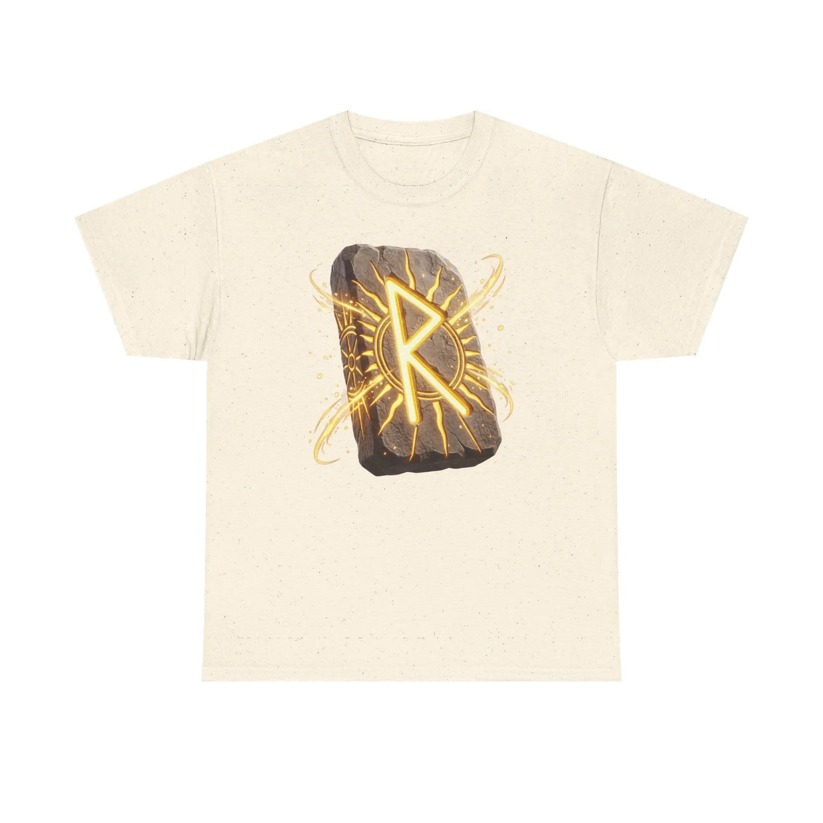 Raido Rune Journey T-Shirt - Heavyweight Cotton Classic Tee - Unisex White