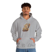 Jera Rune Harvest Wheel Hoodie - Soft Cotton Blend Pullover Hoodie - Unisex White