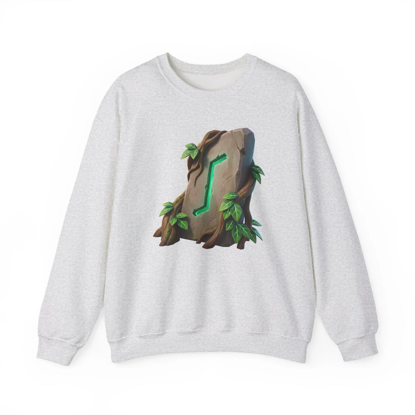 Eihwaz Rune Yggdrasil Tree Sweatshirt - Heavy Blend Classic Crewneck - Unisex Off White