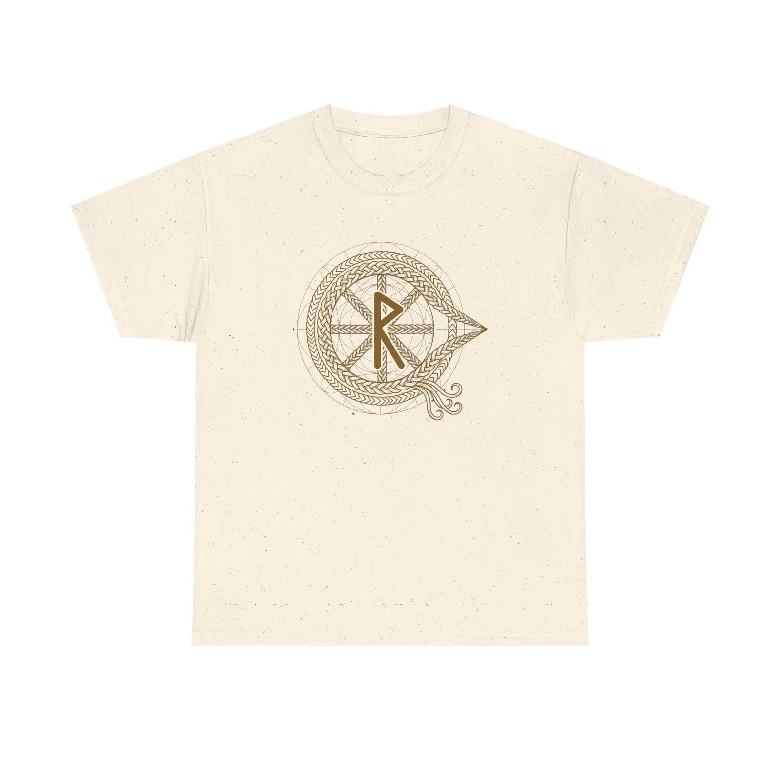Raido Journey Rune Graphic T-Shirt - Heavy Cotton Classic Fit Tee - Unisex White