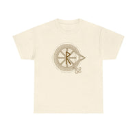 Raido Journey Rune Graphic T-Shirt - Heavy Cotton Classic Fit Tee - Unisex White
