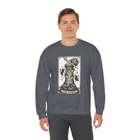 The Tower Tarot Card Sweatshirt - Heavy Blend Fleece Crewneck - Unisex White