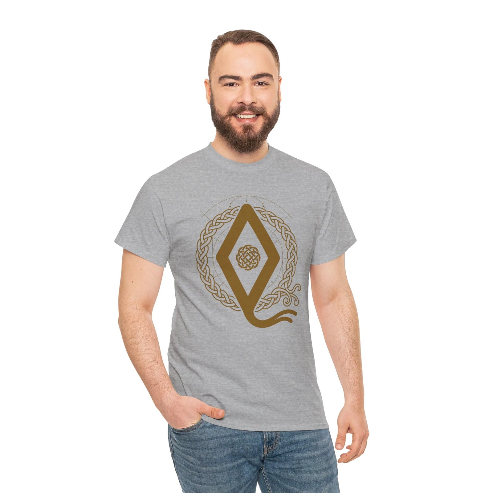 Ingwaz Rune Seed & Potential T-Shirt - Heavy Cotton Classic Fit Tee - Unisex White