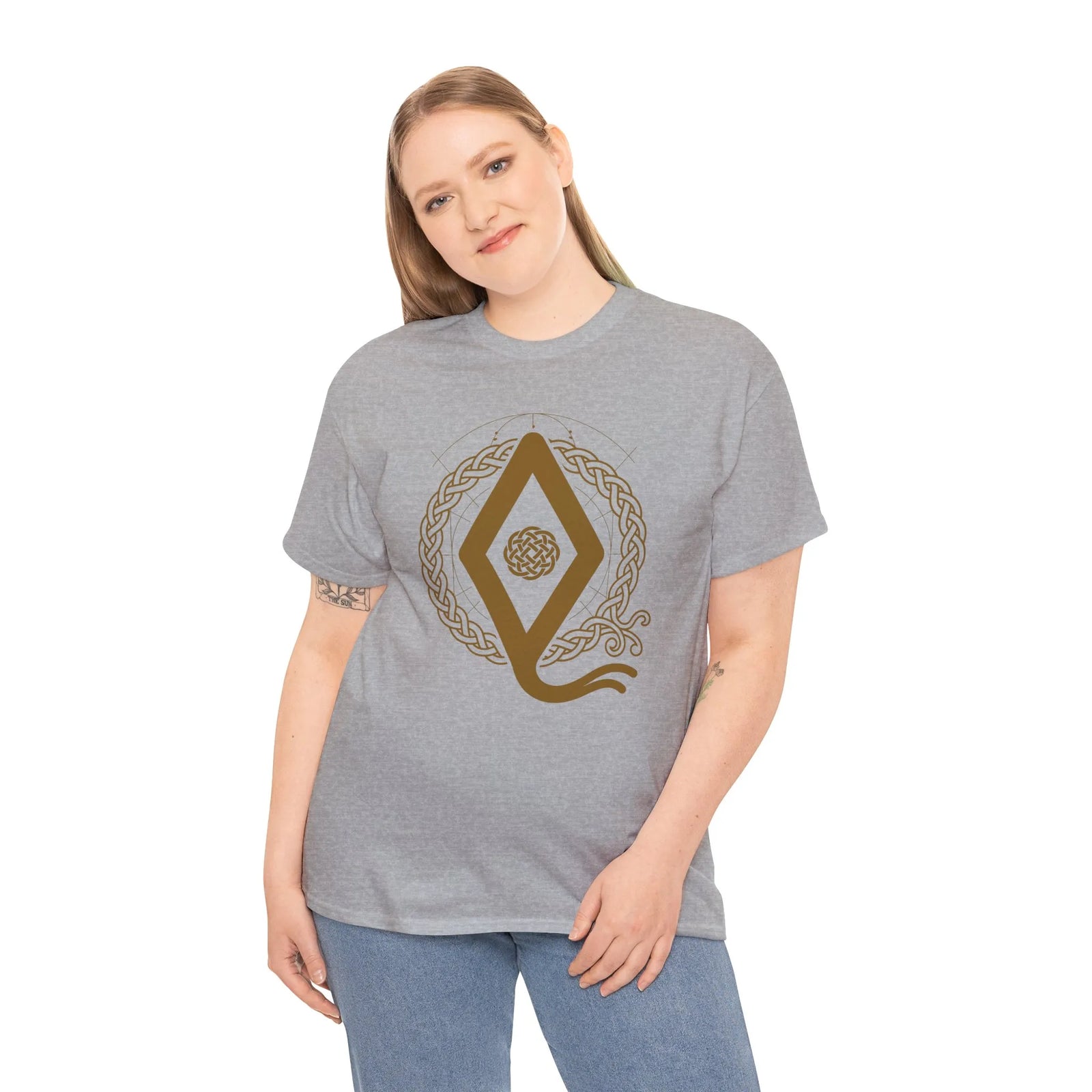 Ingwaz Rune Seed & Potential T-Shirt - Heavy Cotton Classic Fit Tee - Unisex White