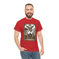 The Lovers Tarot Card Graphic T-Shirt - Heavy Cotton Classic Fit Tee - Unisex White