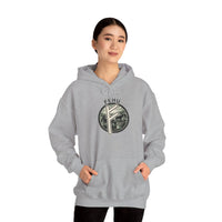 Fehu Runic Wealth Symbol Hoodie - Soft Cotton-Poly Blend Pullover - Unisex White