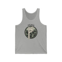 Fehu Rune Wealth Symbol Tank Top - Lightweight Retail Fit Jersey - Unisex Athletic Heather