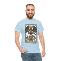 The Devil Tarot Card Graphic T-Shirt - Heavy Cotton Classic Fit Tee - Unisex White