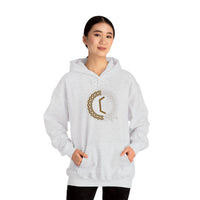 Perthro Runic Symbol Hoodie - Heavyweight Fleece Pullover - Unisex White