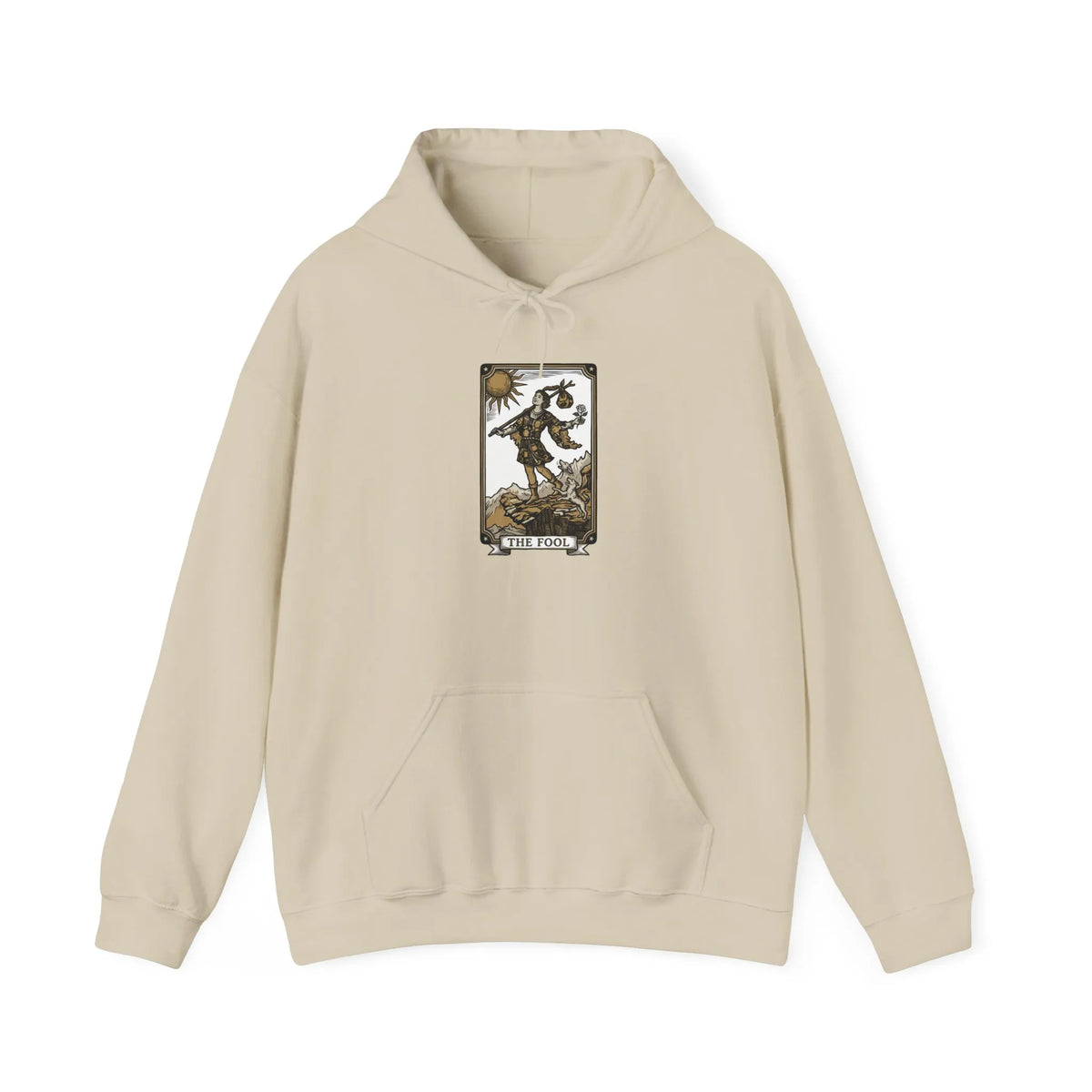 The Fool Tarot Card Hoodie - Heavy Blend Cotton Blend Pullover - Unisex White