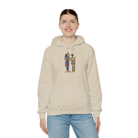 Bastet Egyptian Cat Pharaoh Hoodie - Soft Heavy Blend Fleece Pullover - Unisex White