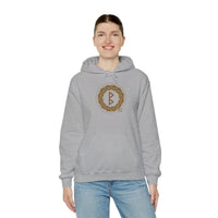 Berkana Earth Mother Rune Hoodie - Heavy Blend Fleece Pullover - Unisex White